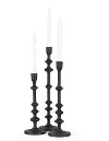 Paolo Matte Black Metal Candle Holder Set of 3