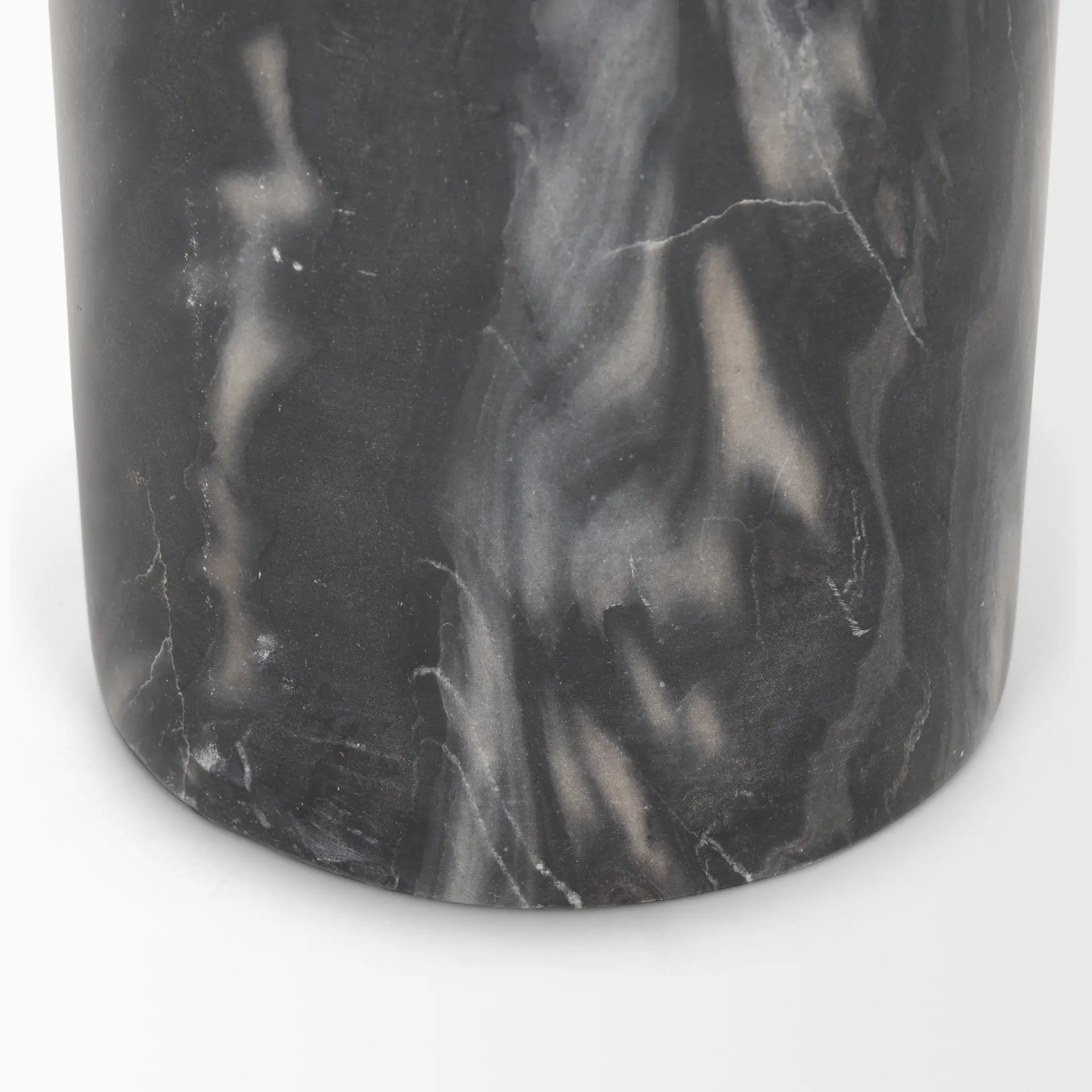 Taite Dark Gray Marble Pedestal Accent Table-7