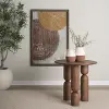 Sonel Pedestal Acacia Wood Accent Table