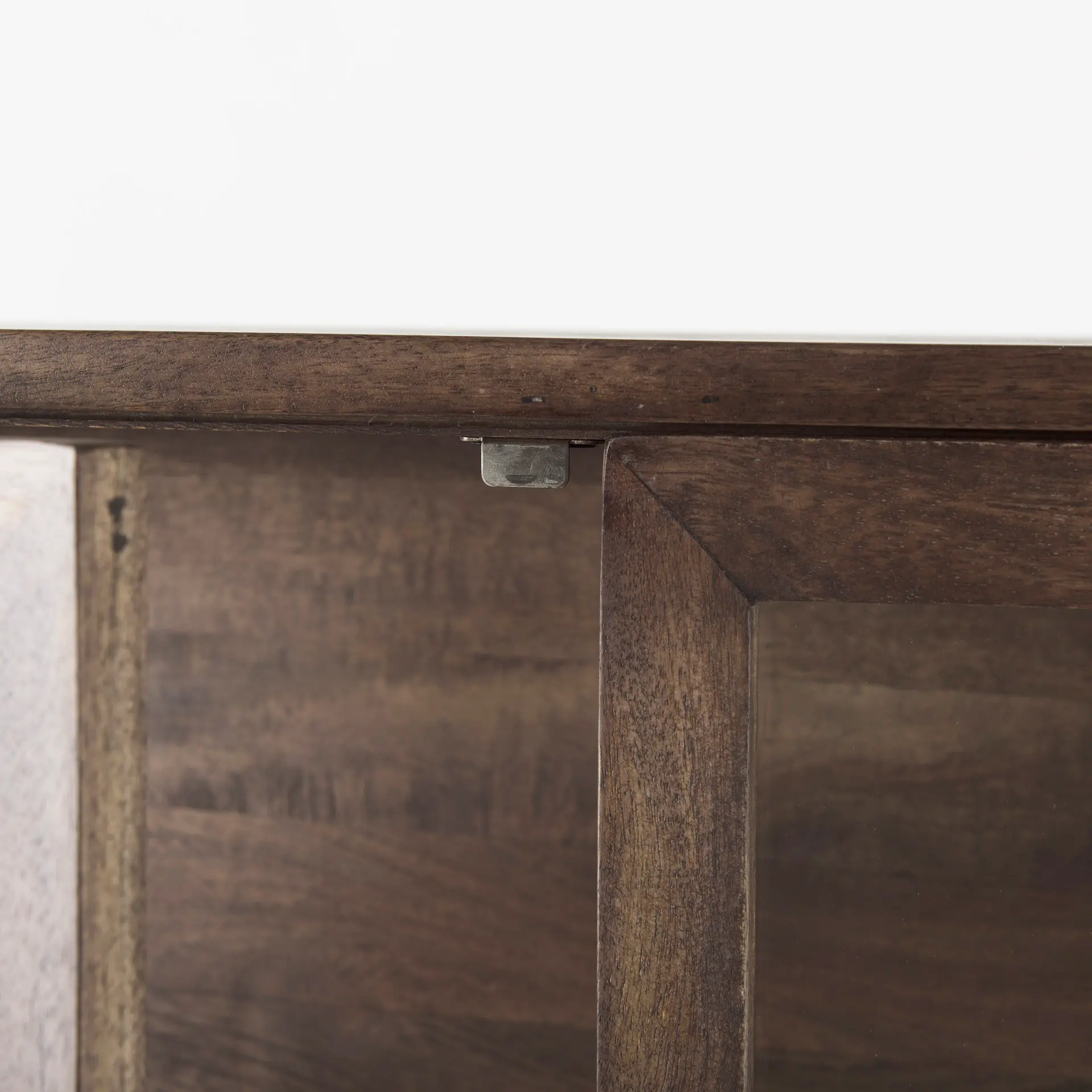 Arelius Dark Brown Wood with Black Metal Base Display Cabinet-5