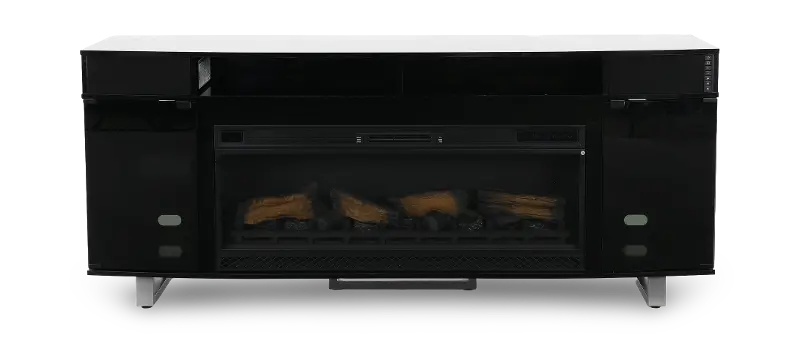 Enterprise Black Fireplace Console