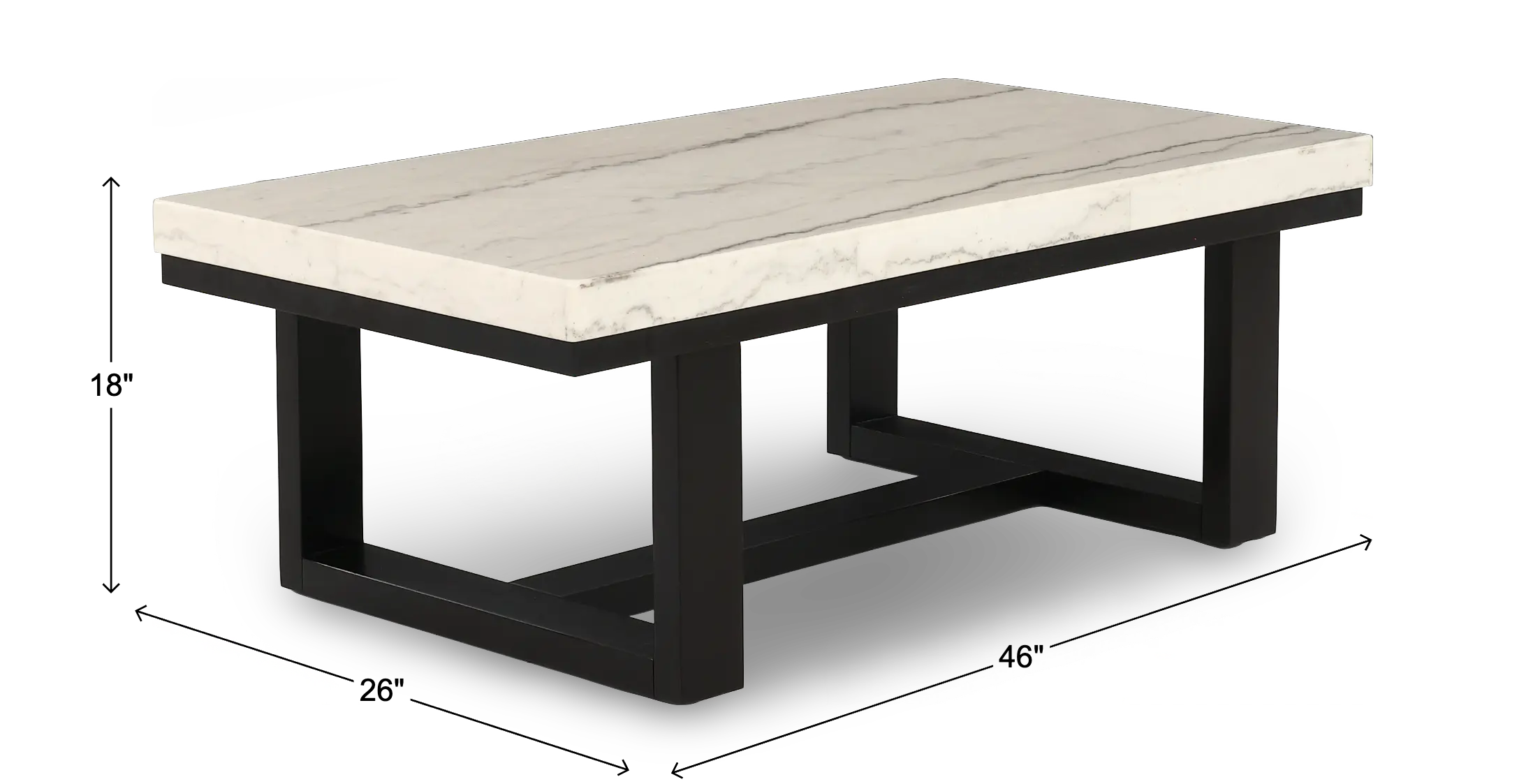 Lucca White Marble Coffee Table-3