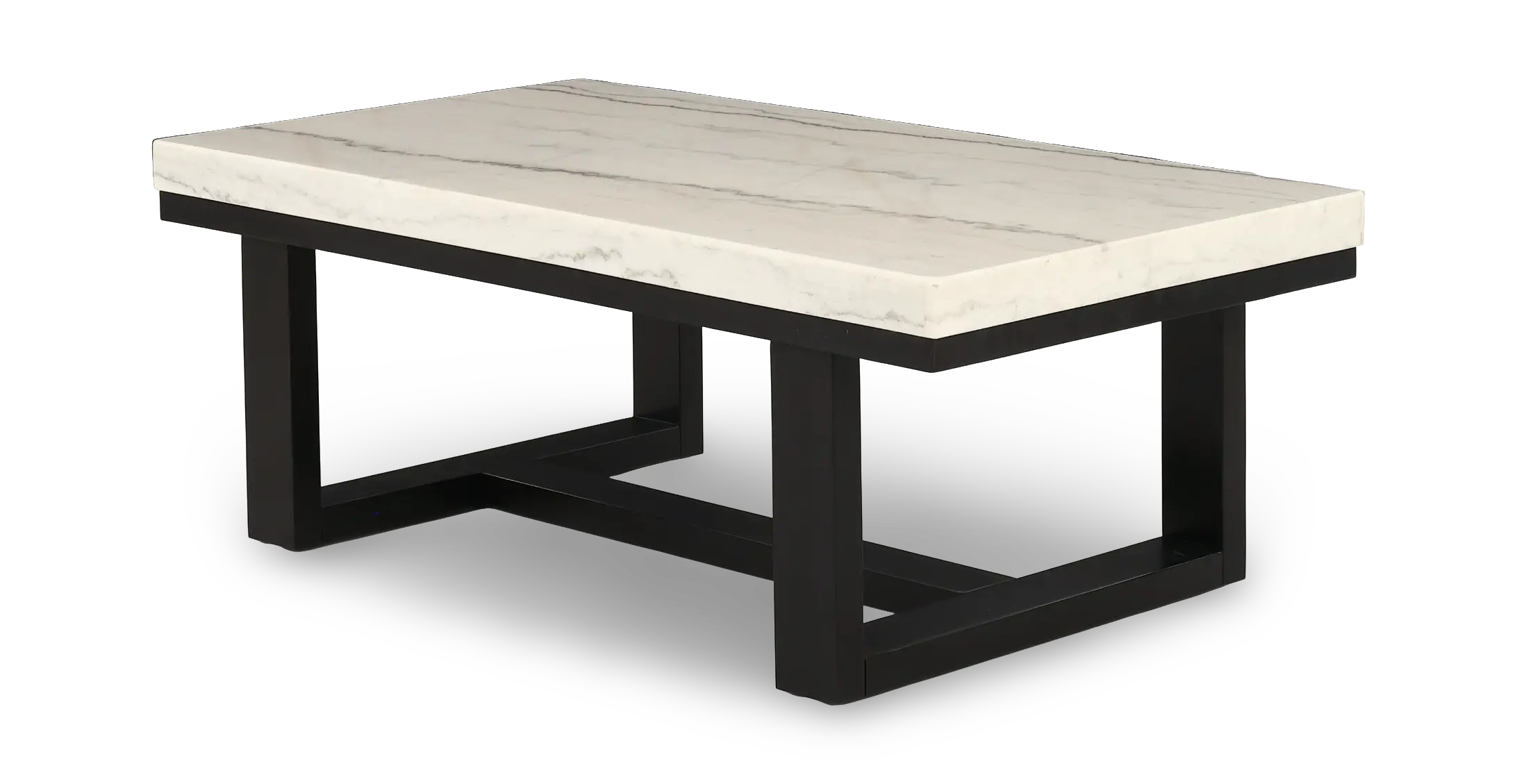 Lucca White Marble Coffee Table-4