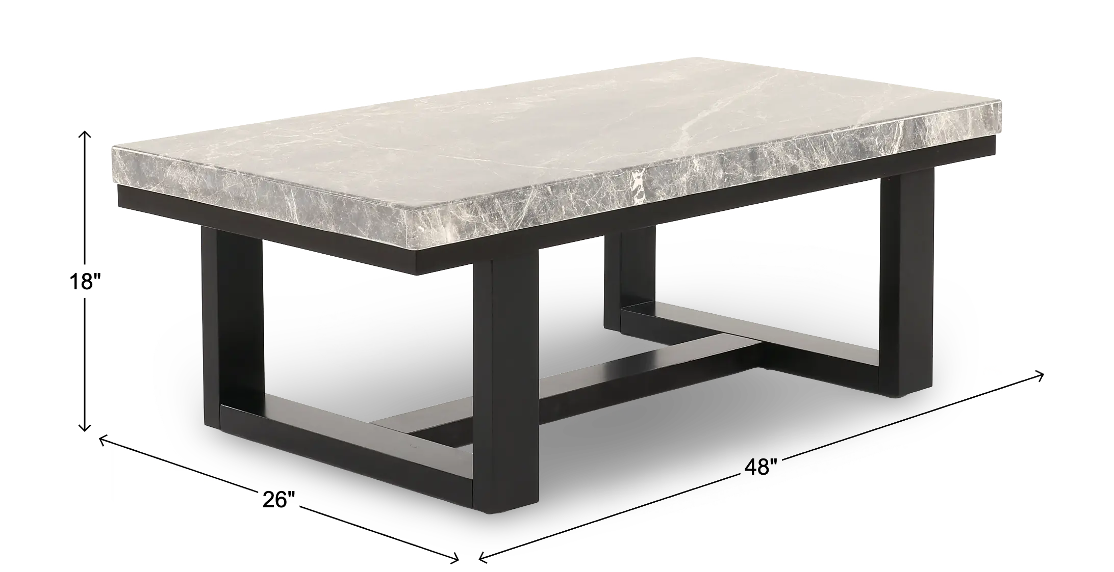 Lucca Gray Marble Coffee Table-3