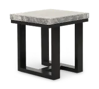 Lucca Gray Marble End Table