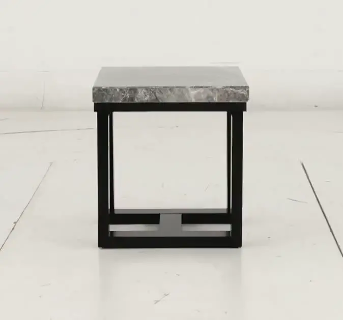 Lucca Gray Marble End Table-8