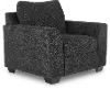 Loreo Ebony Chenille Accent Chair
