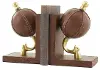 Brown Leather Globe Bookend