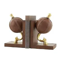 Brown Leather Globe Bookend