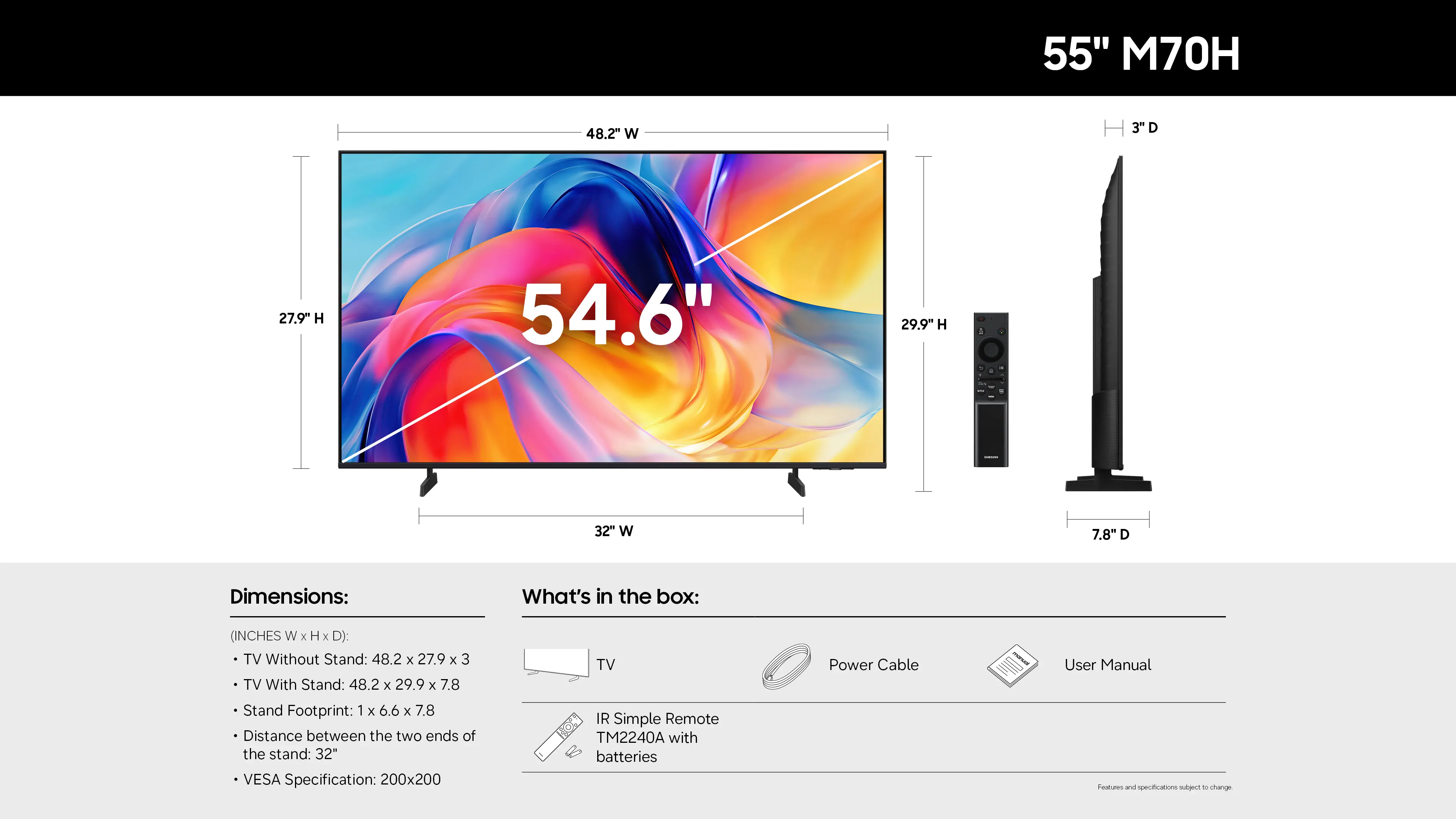 UN55M70HAFXZA Samsung 55  Class M70H Series Mini LED 4K UHD Samsung Vision AI Companion Smart Tizen TV-6