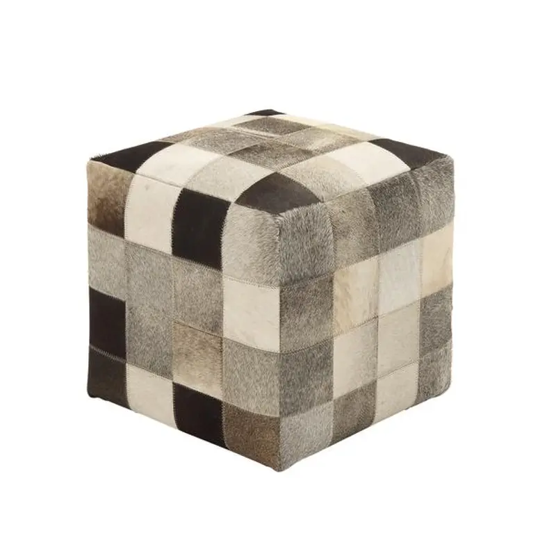 Multi Leather Cowhide Stool
