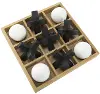 Brown Wood Tic Tac Toe Decorative Game