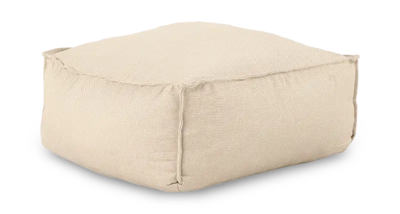 Breeze Beige Patio Ottoman