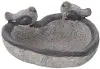 Gray Indoor and Outdoor Decorative Bird Bath