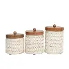 Large Paper Mache Decorative Canisters