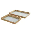 Medium Brown Wood Living Room Trays