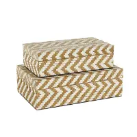 Medium Woven Zig Zag Decorative Box