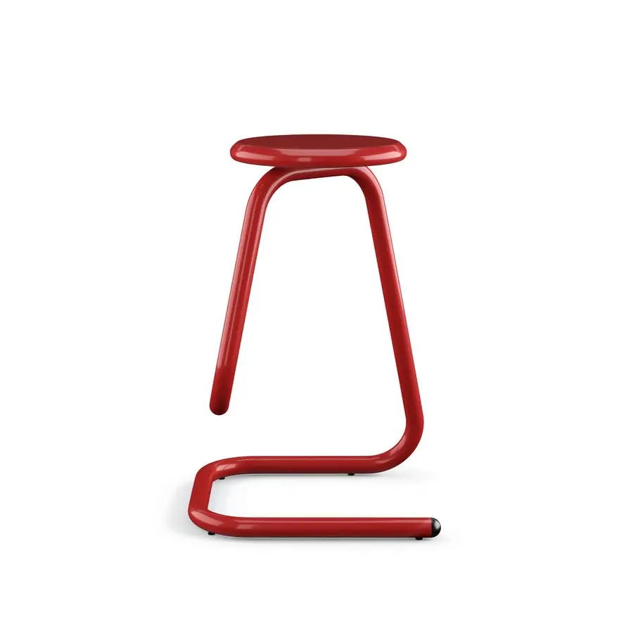 Paperclip70 Ketchup Red Counter‑Height Bar Stool-4
