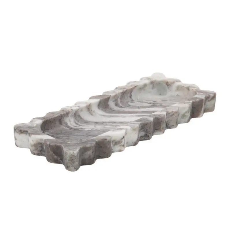 Gray Rectangle Marble Living Room Decorative Tray