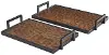 Elliott Medium Brown Wood Carved Tray