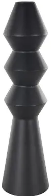 Black Metal Fluted Decorative Vase