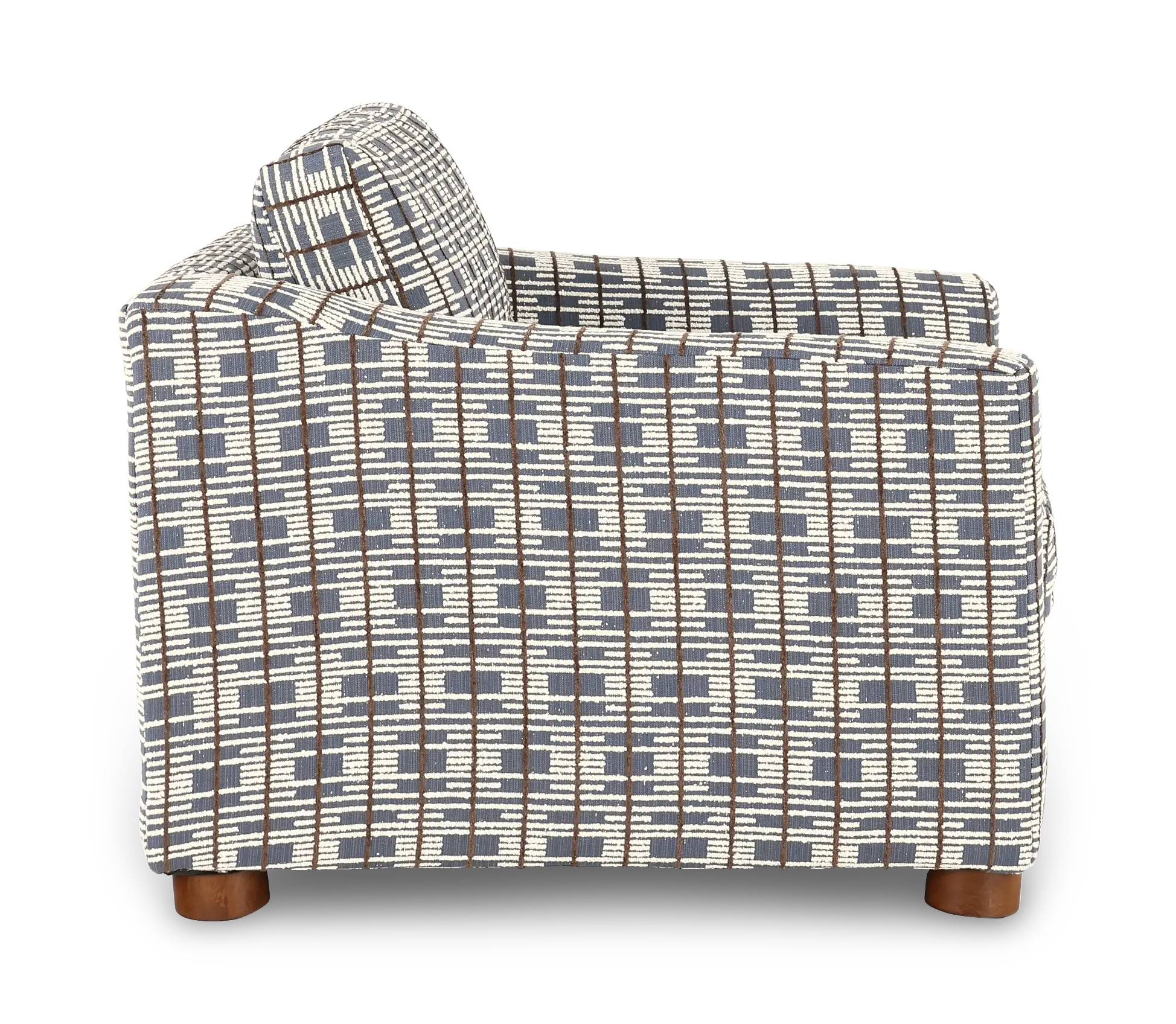 Bulletin Steel Gray Mid Century Abstract Grid Accent Chair-5
