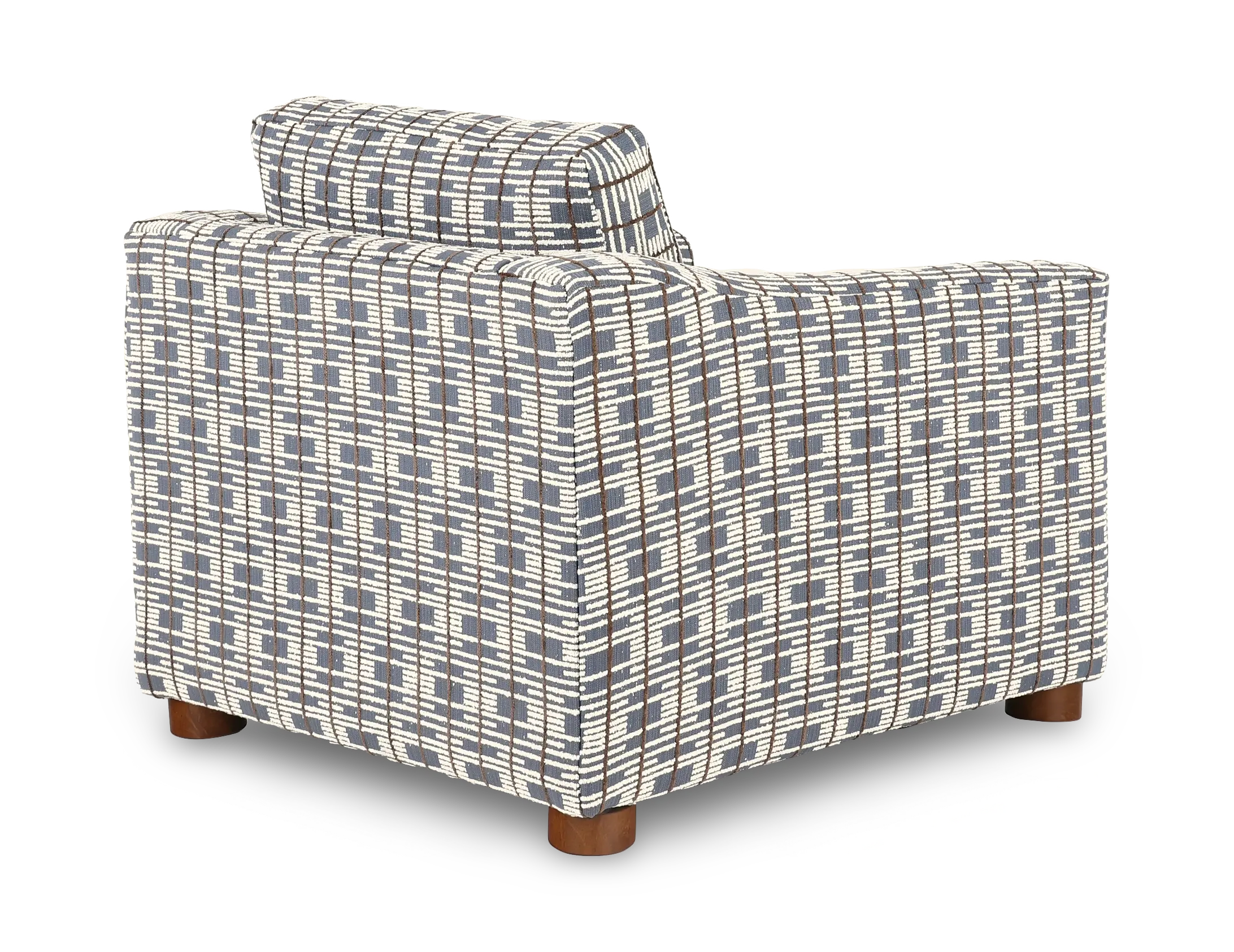 Bulletin Steel Gray Mid Century Abstract Grid Accent Chair-6
