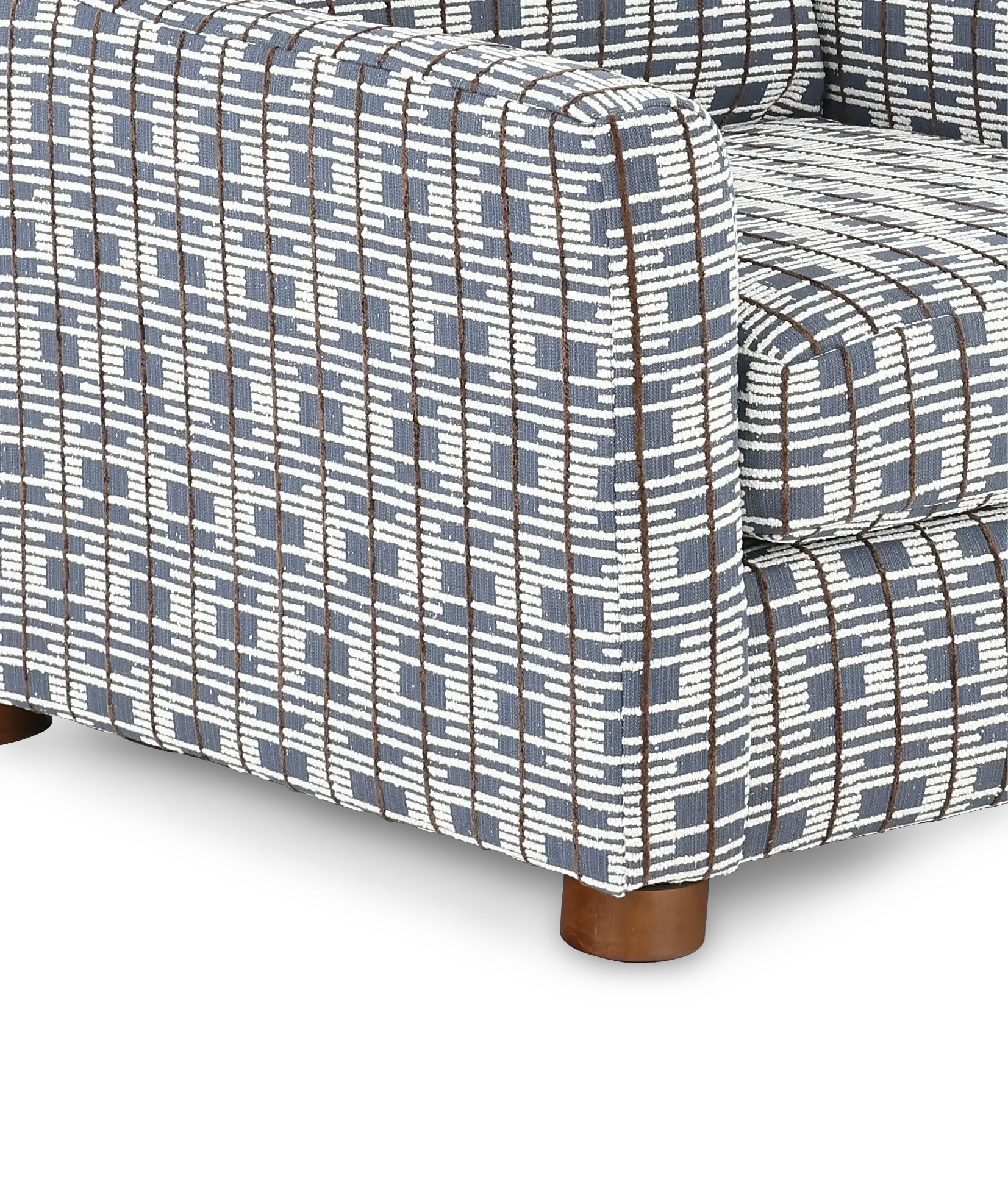 Bulletin Steel Gray Mid Century Abstract Grid Accent Chair-7