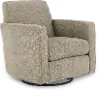 Comrade Olive Gray Swivel Glider Chair