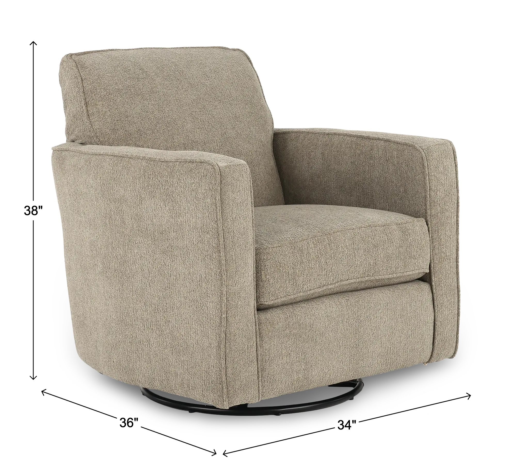 Comrade Olive Gray Swivel Glider Chair-3