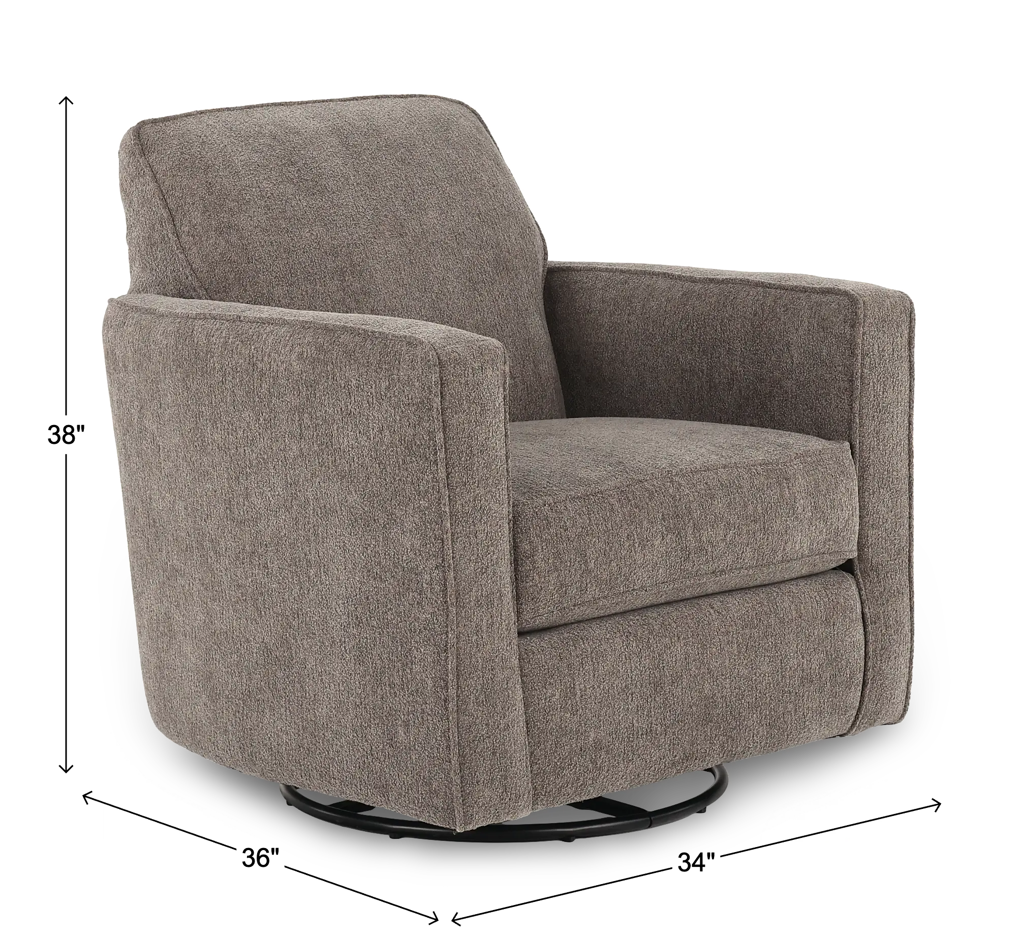 Comrade Iron Gray Swivel Glider Chair-3