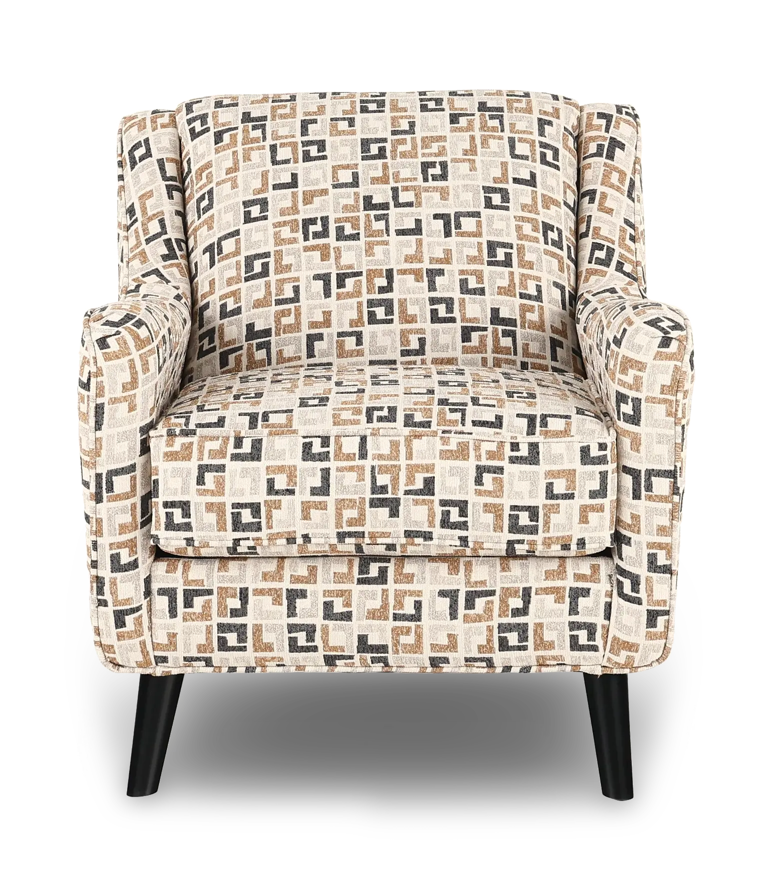 Farrow Sandlewood Brown Geometric Accent Chair-4