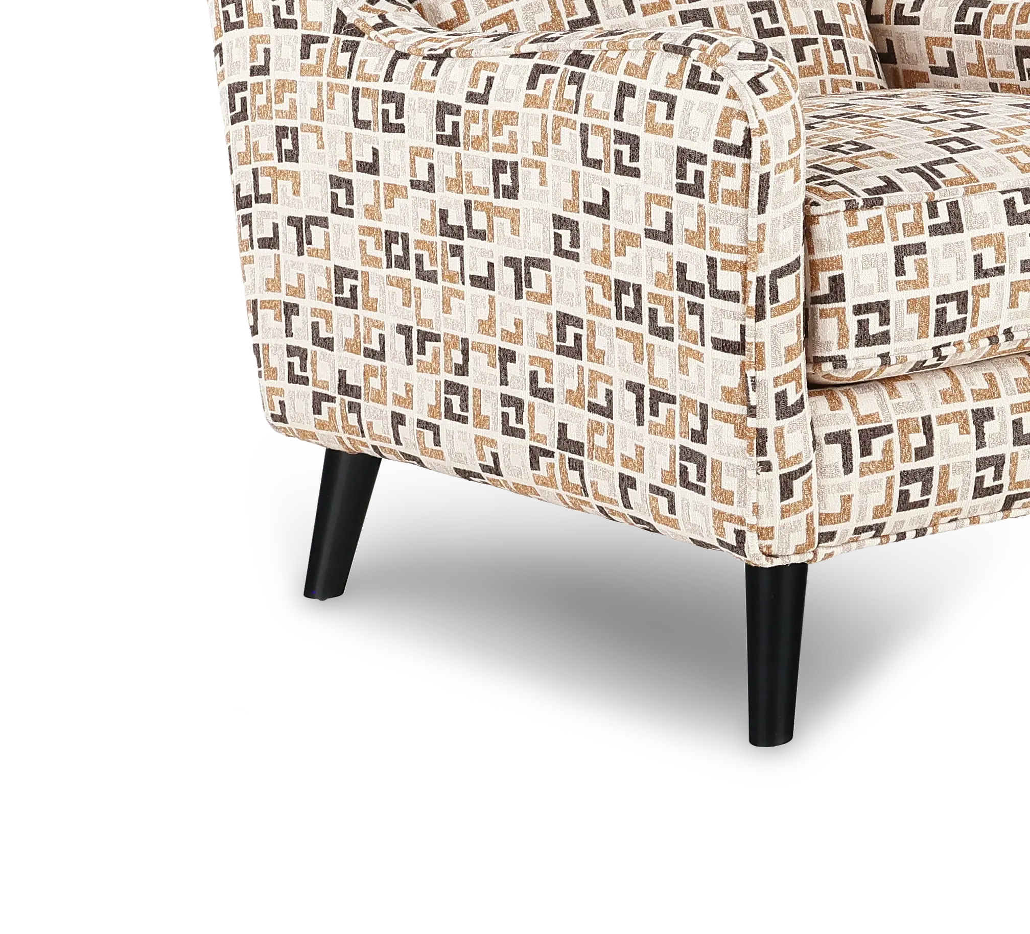 Farrow Sandlewood Brown Geometric Accent Chair-7