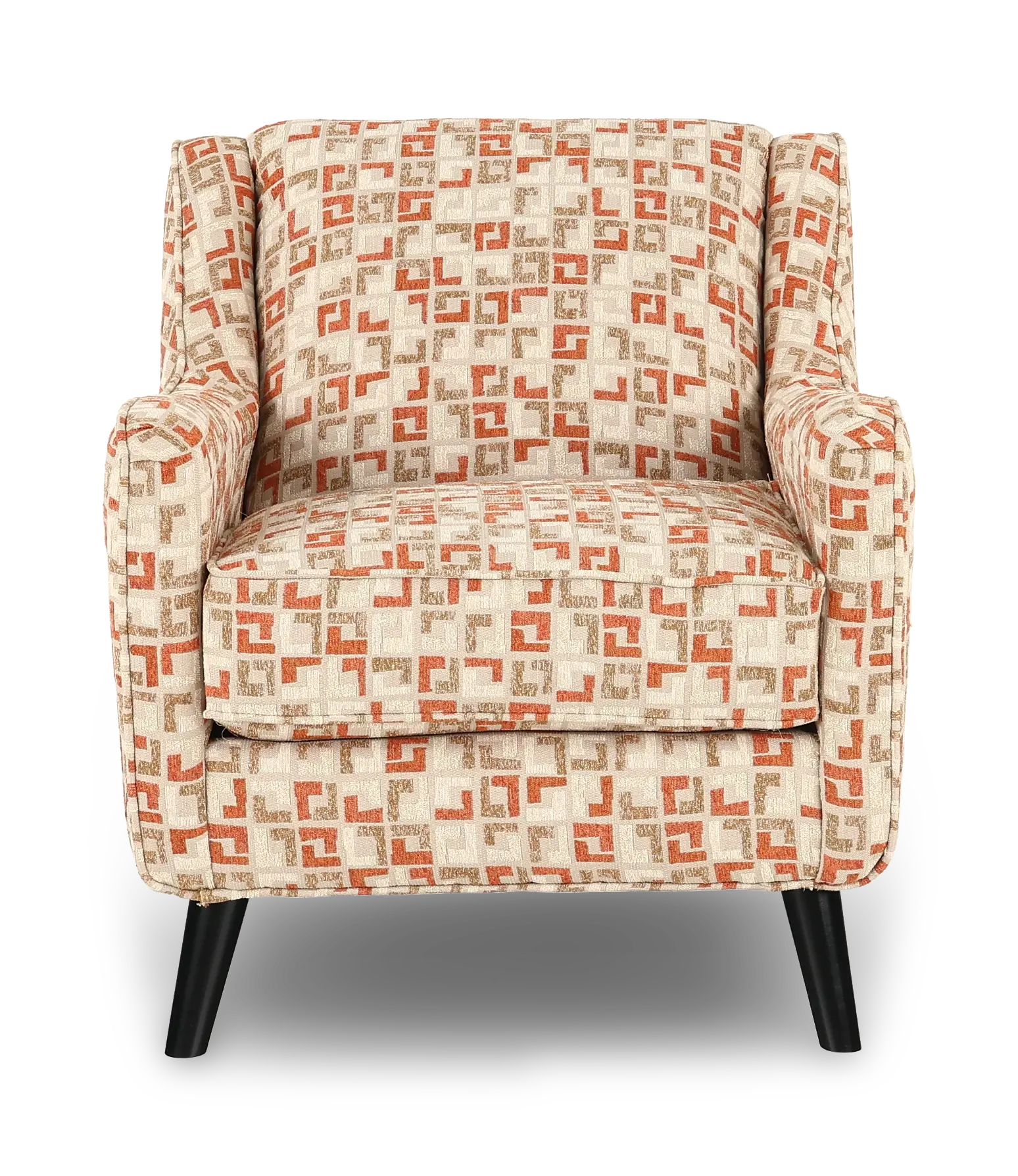 Farrow Spice Orange Geometric Accent Chair-4
