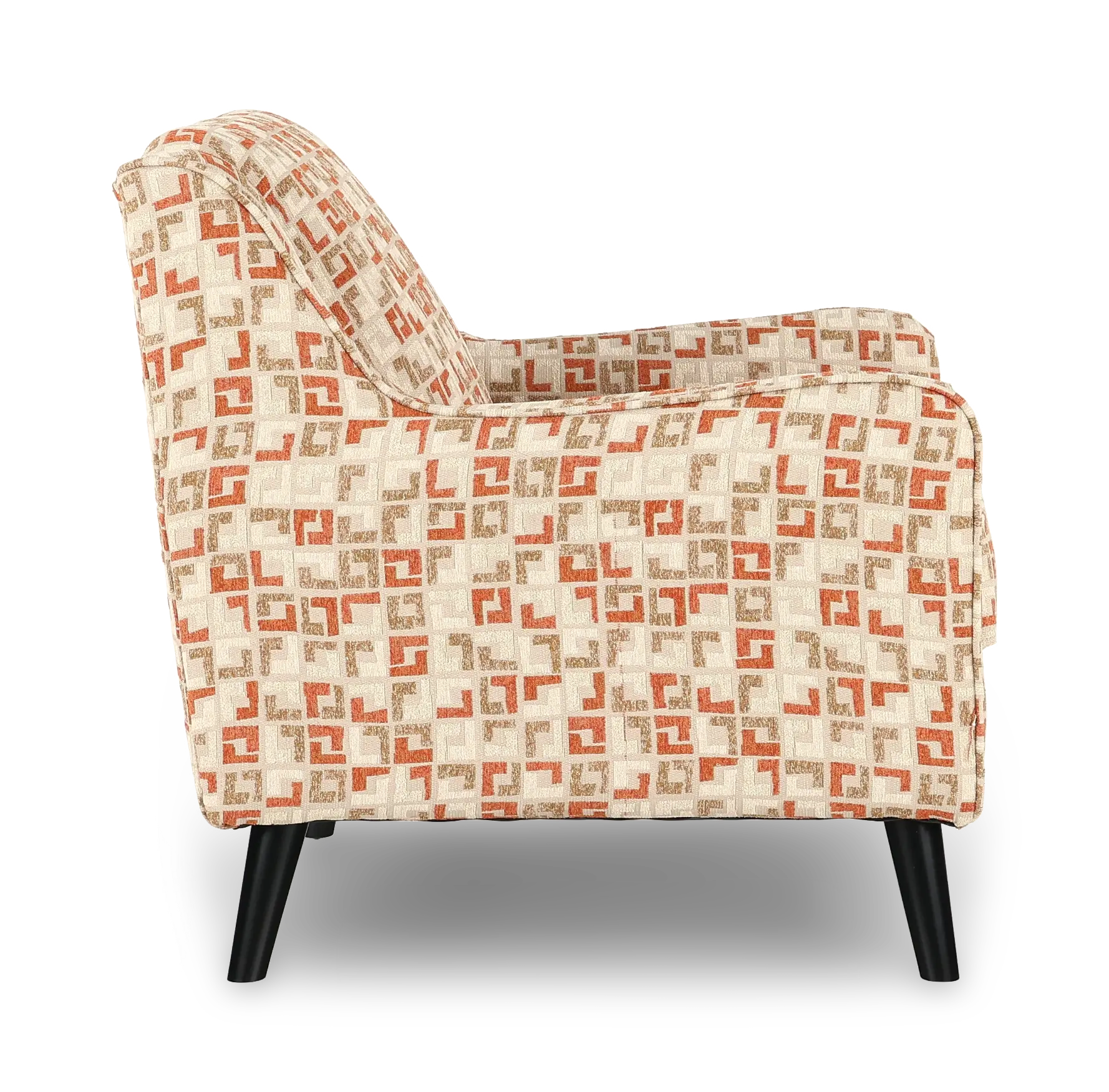 Farrow Spice Orange Geometric Accent Chair-5