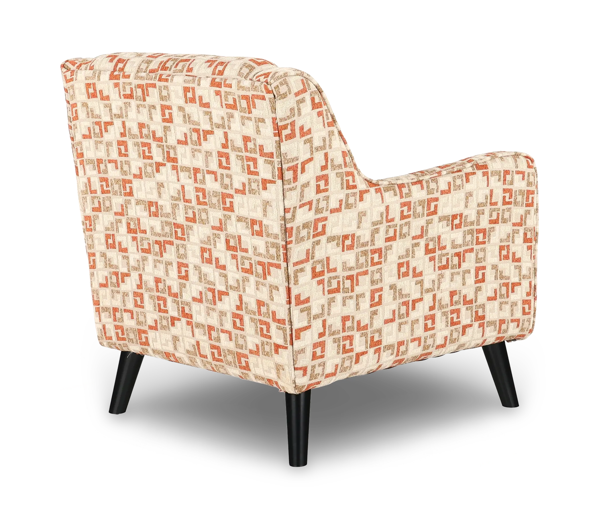 Farrow Spice Orange Geometric Accent Chair-6