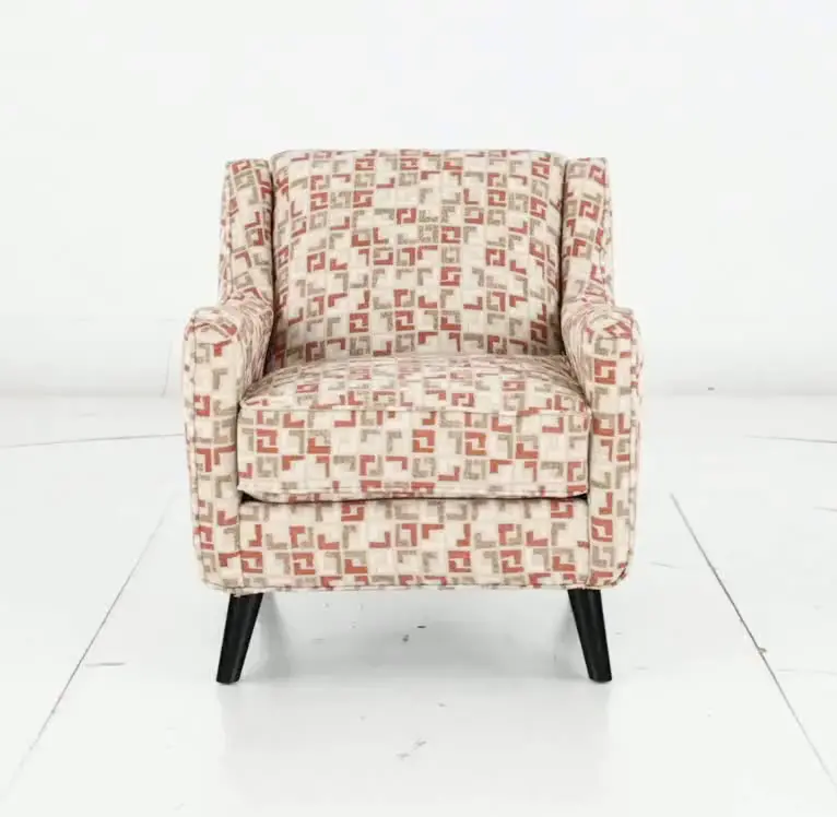 Farrow Spice Orange Geometric Accent Chair-9