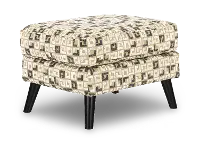 Farrow Wasabi Tan and Cream Geometric Ottoman