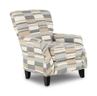 Brigade Lake Gray and Beige Striped Accent Chair