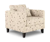 Bodega Mineral Gray Geometric Accent Chair