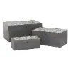 Wolfe Small Gray Wood Floral Decorative Box