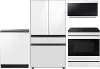 Samsung Bespoke 8600 4-Piece Induction Appliance Package - White Glass