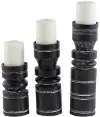 Black Wood Medium Candleholder