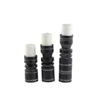 Black Wood Medium Candleholder