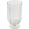 Clear Glass Ribbed Candleholder