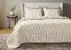 Ribbed White Queen Coverlet Set