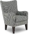 Novae Blue Gray Wingback Accent Chair