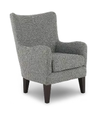 Novae Blue Gray Wingback Accent Chair