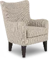 Novae Light Gray Wingback Accent Chair