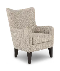 Novae Light Gray Wingback Accent Chair